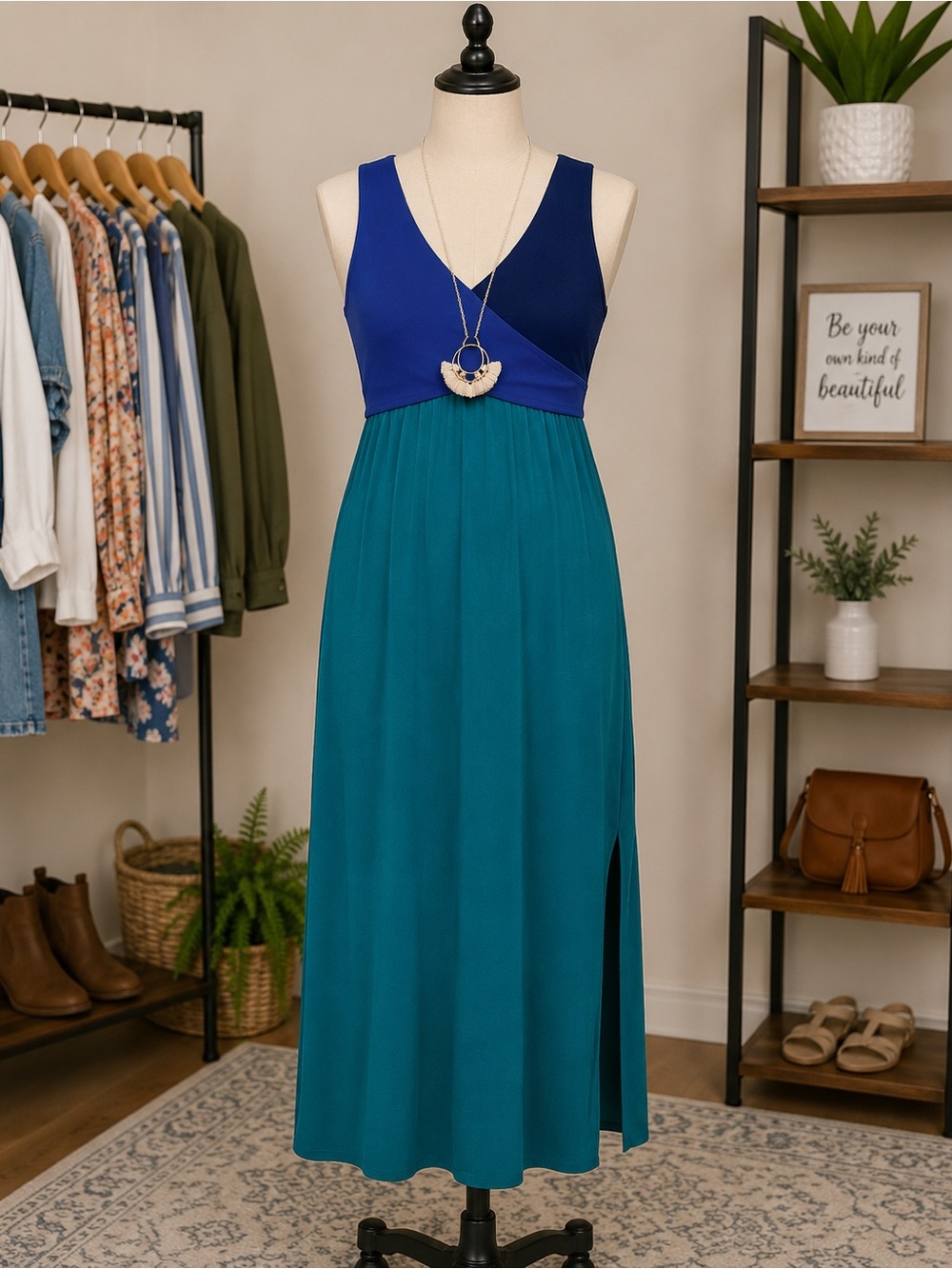 Anthropologie Maeve Elysian Colorblock Maxi Dress – Small